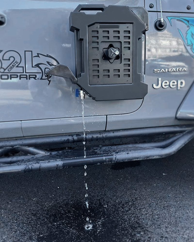 Maiker 9L Door Tank With Water-Tap Aluminum Bracket For Jeep Wrangler JKJL Accessories
