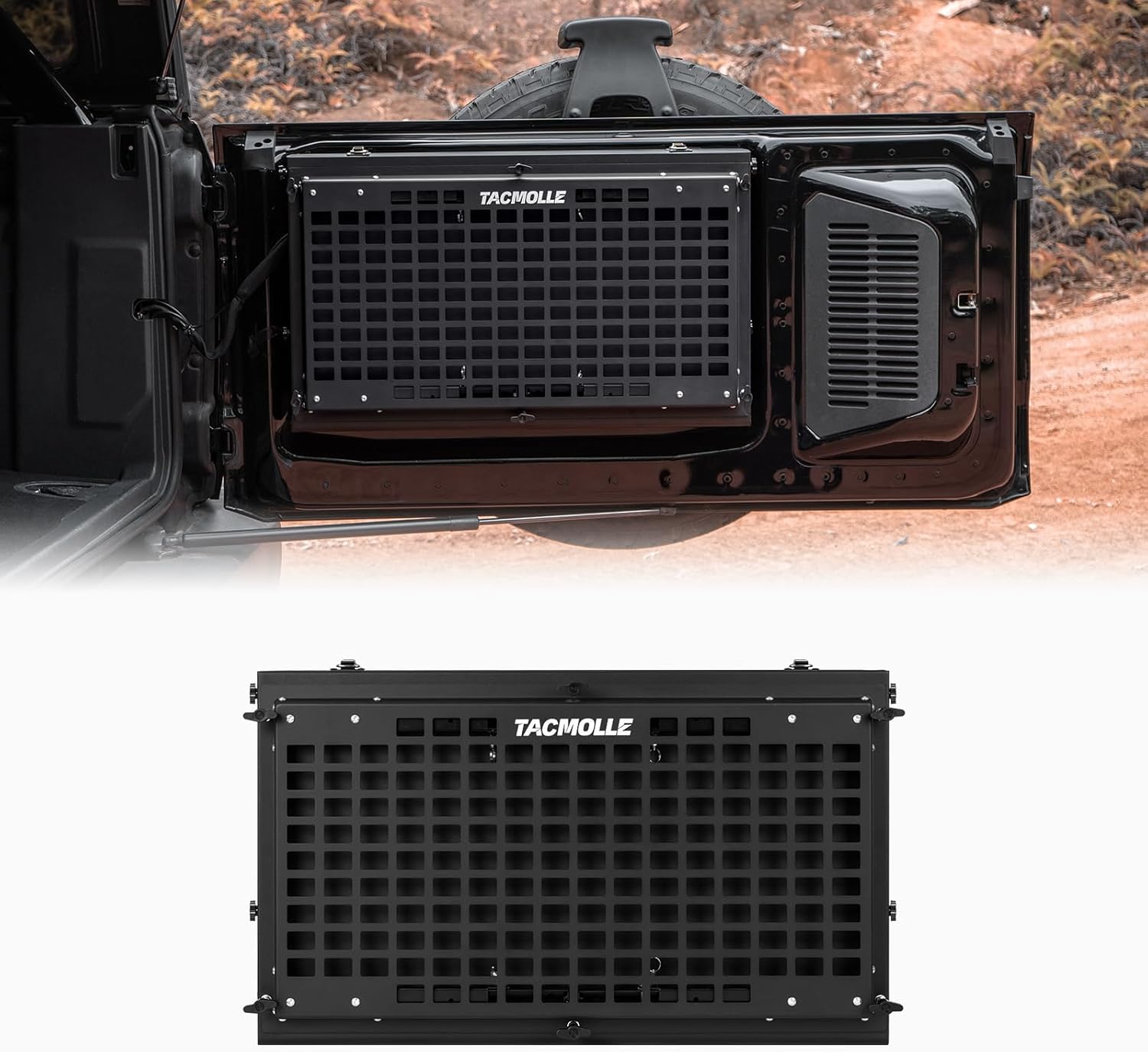 Tacmolle rear side window MOLLE panel Ford Bronco 2021-2026 4-door exterior gear storage