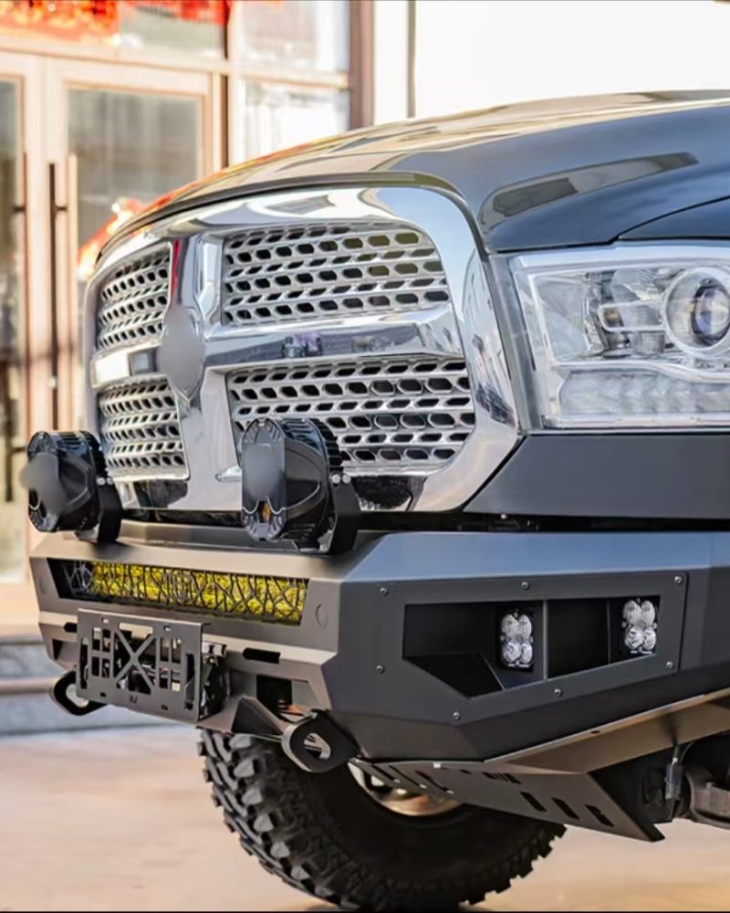 2013-2017 for Ram Tyrant Stylish Front Bumper Safe Impact-Resistant Off-Road Protection with Damage-Free Installation