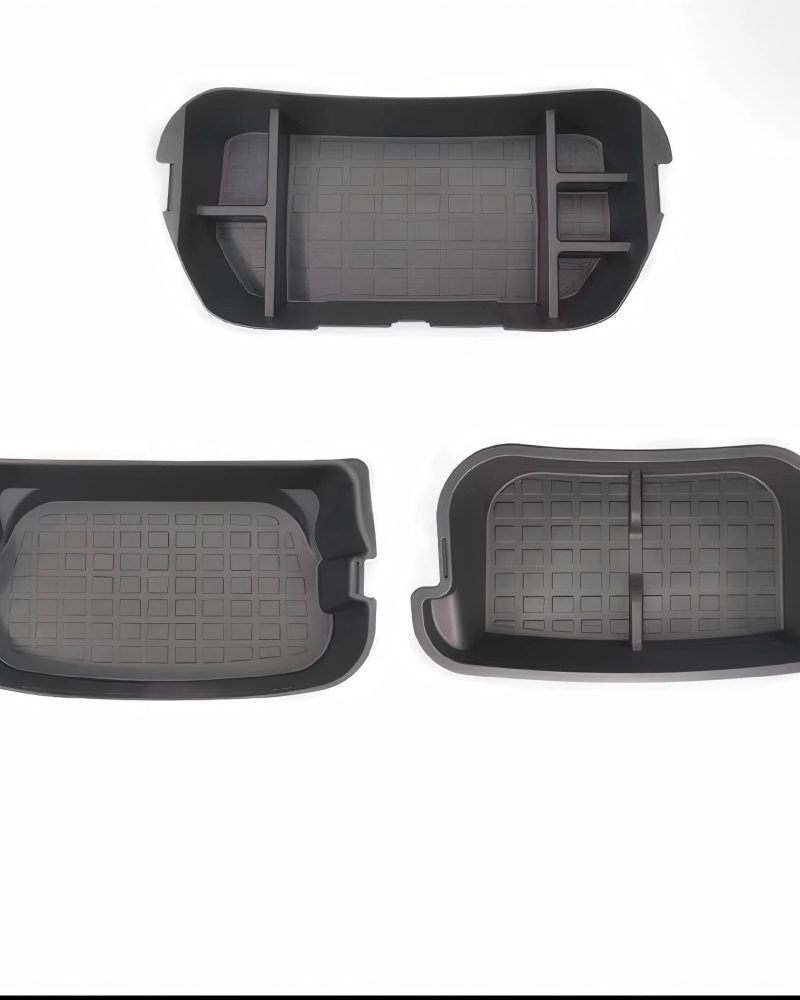 3-Piece TPE Trunk and Frunk Storage Organizer for Tesla Model Y (Right Hand Drive) | Upper & Lower Sub-Trunk Bins