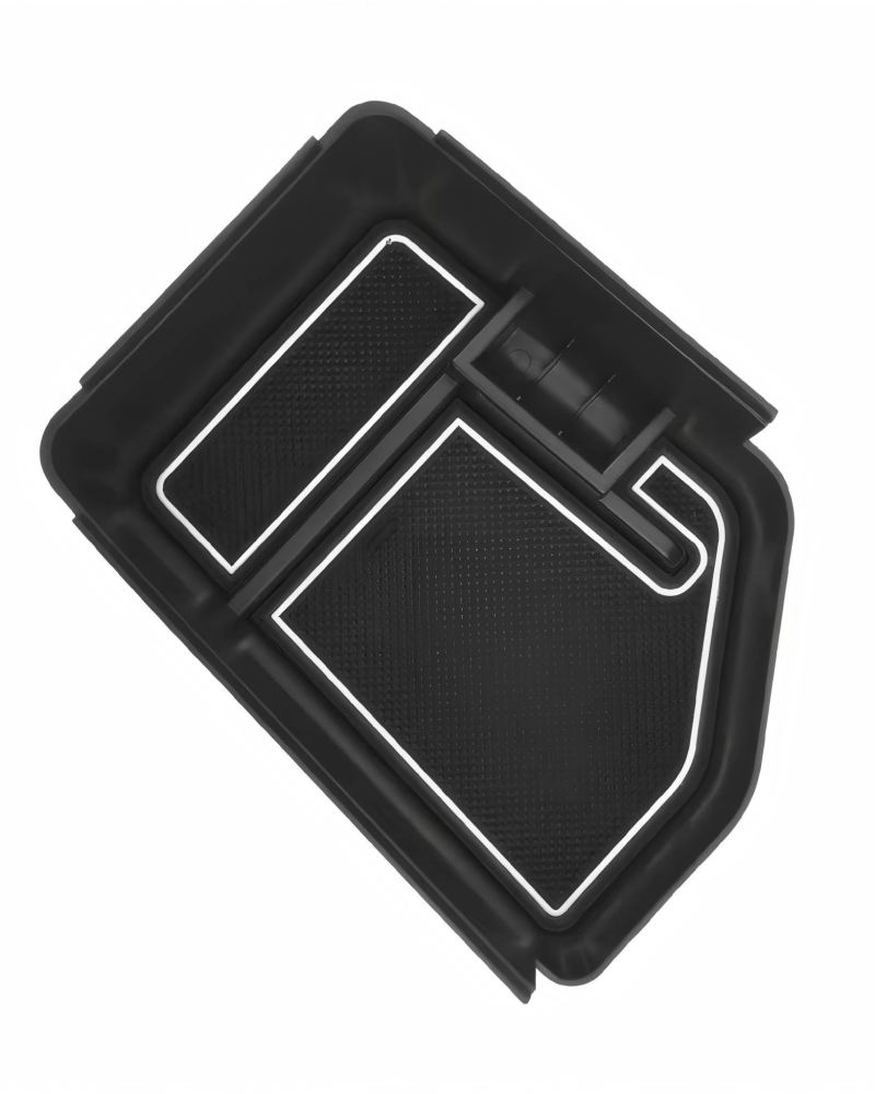 Dual-Layer Center Console Organizer for Kia EV6 Armrest Storage Tray with Anti-Slip Liners