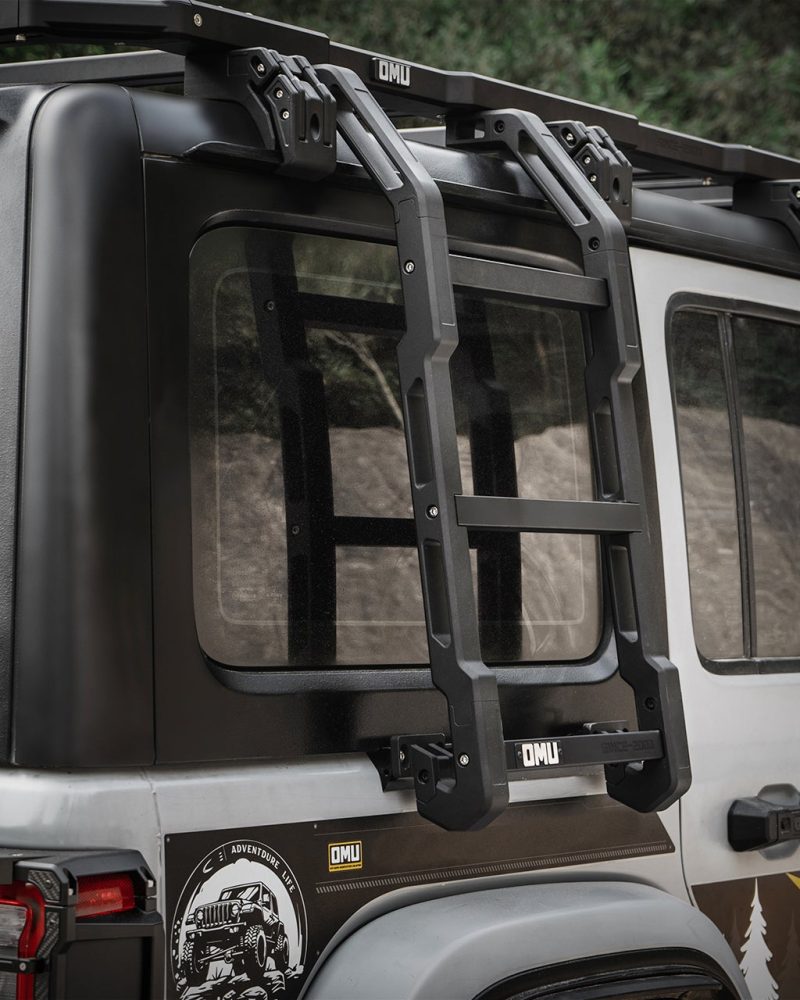 OMU Genesis Aluminum Rear Window Side Ladder For Jeep Wrangler JL
