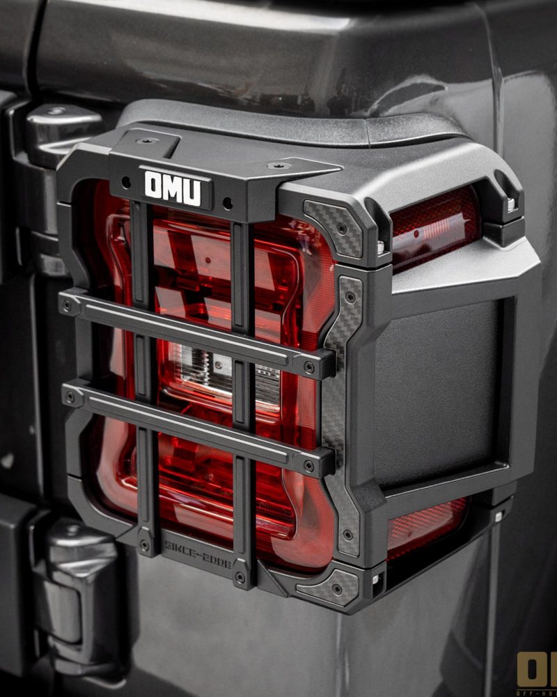 OMU Genesis Aluminum Taillight Cover for Jeep Wrangler JL Rubicon X