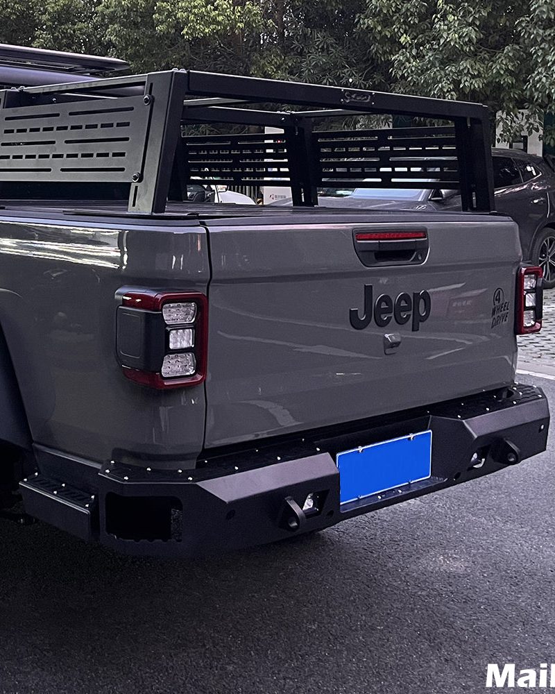 Maiker Rear Bumper With Sensor Holes for Jeep Gladiator JT Accessories