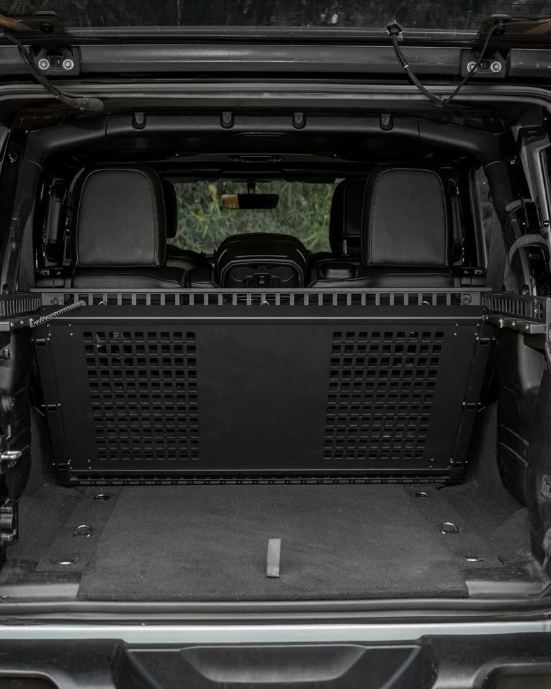 Tacmolle Rear Trunk Cargo Rack With Molle Panel For Jeep Wrangler JLU