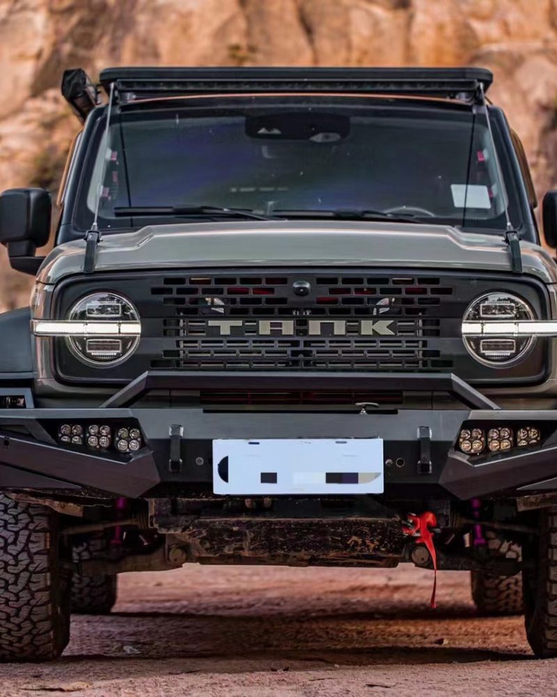 Maiker Front Bumper With Guard Plate&Light For Tank 300 Accessories