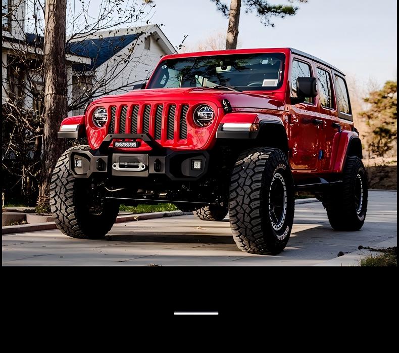4WD Car Front Bumper Protection Bull Bar Modification Kit for Wrangler JK JL 2/4 Door Heavy Duty Offroad Parts