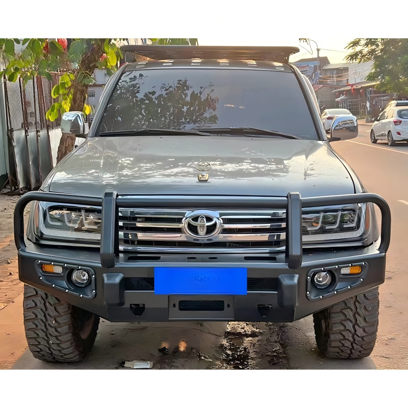 4X4 Heavy Duty Front Bumper Bull Bar For LC100 LC105 Offroad Crash Protection Front Guard Bar Auto Modification Accessories