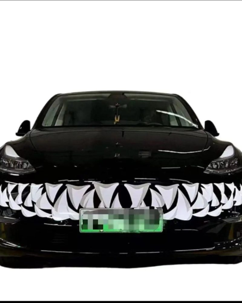65-Inch Shark Teeth Decoration Sticker for Tesla Model 3/Y