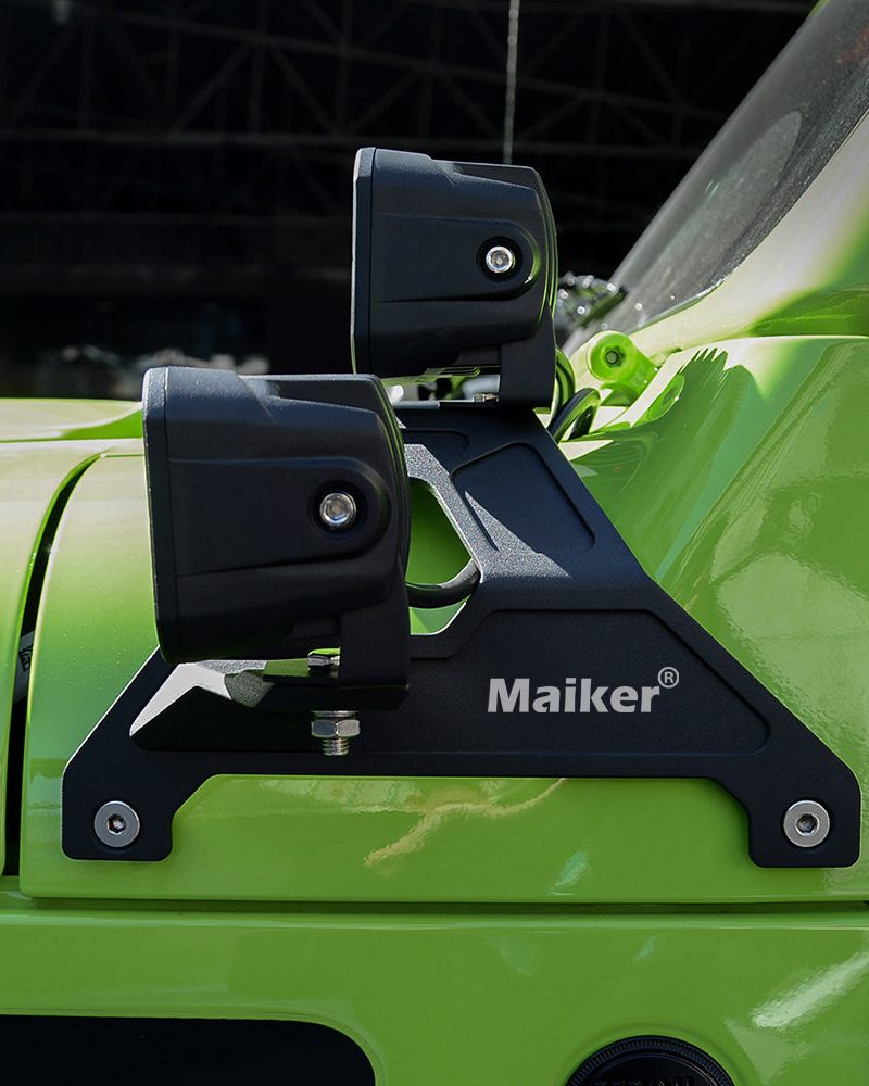 Maiker Dual A-Pillar Light Mount Bracket For Jeep Wrangler JL/JT