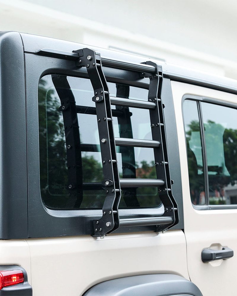 Maiker Rear Window Aluminum Extension Side Ladder For Jeep Wrangler JL