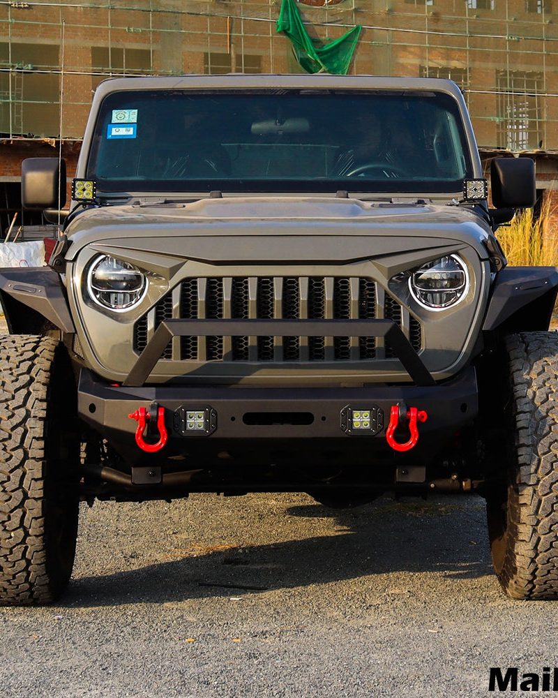Maiker Steel Front Bumper With Sensor Hole For Jeep Wrangler JL Accessories