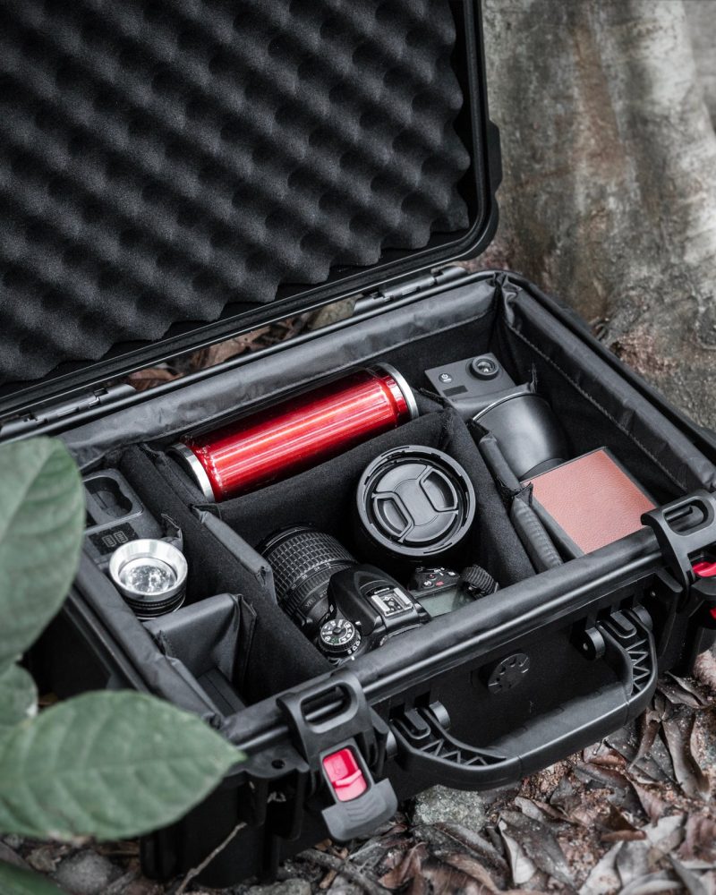 Waterproof Hard Case with Lid Storage Box and Dividers