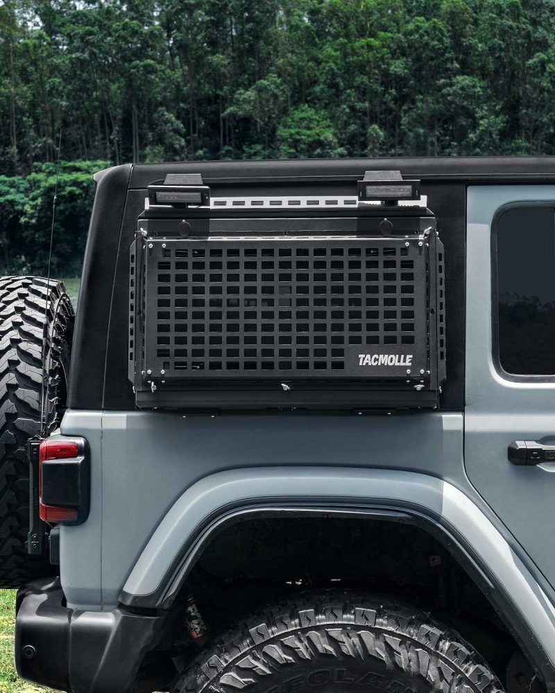 Tacmolle Multi-functional Rear Window Storage Box with Concealed Table For Jeep Wrangler JL Accessories