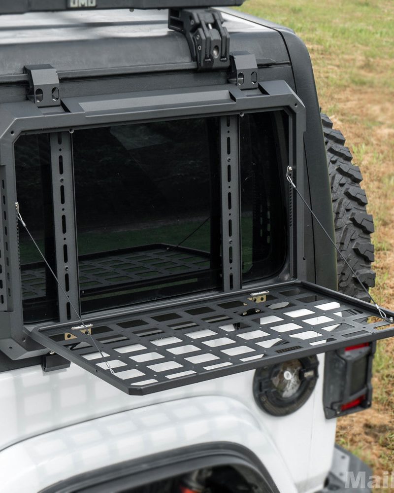 Maiker Multifunctional Rear Window Storage Openable Panel For Jeep Wrangler JL