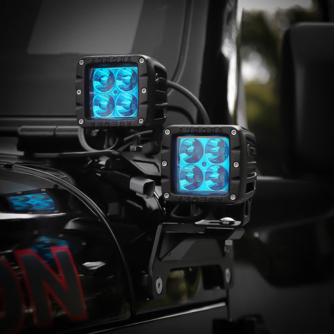 Maiker Dual A-Pillar Light Mount Bracket For Jeep Wrangler JL/JT