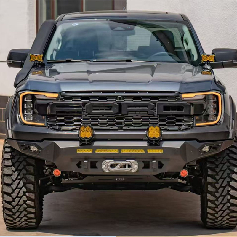 ADD Seven Blade Front Bumper in Manganese Steel, Off-Road Anti-Collision & Competition Guard