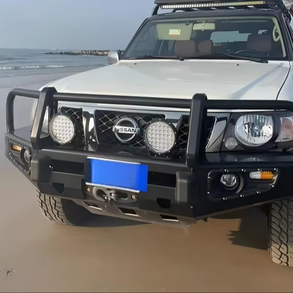 Australian Style Front Anti Collision Competitive Bumper With Headlight Protection Guard For Y61 Offroad Exterior Mod Parts