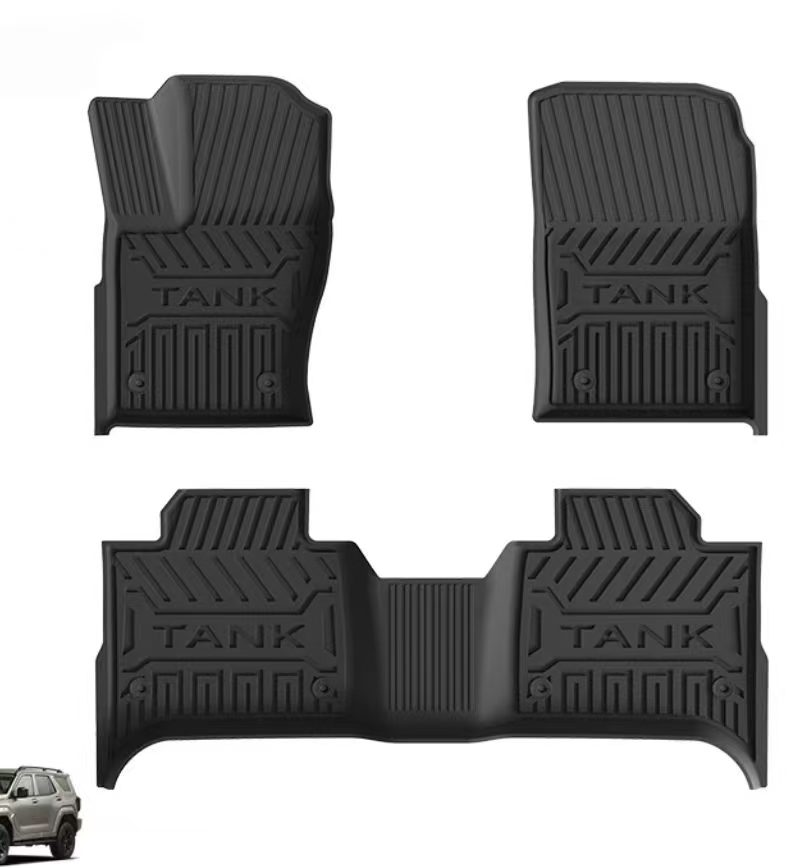 Black Full TPE Custom Floor Mats for Tank 400 SUV Waterproof Odorless Easy Clean