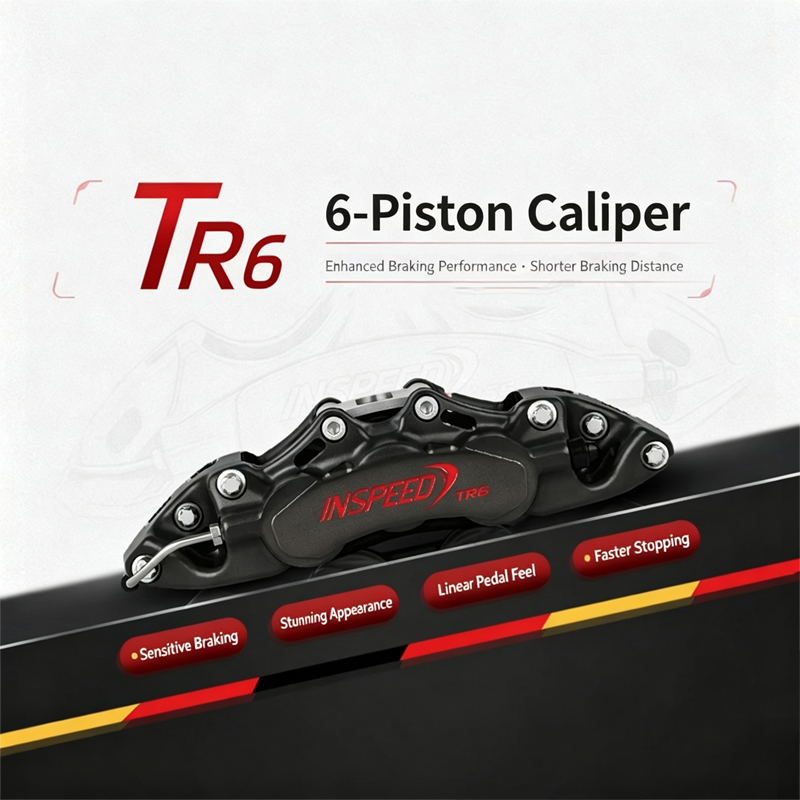 CS6 6-Piston Forged Big Brake Upgrade Kit Street Performance Pads New Fits Audi S3 M2 VW Golf