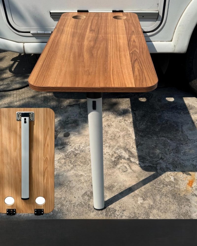 Camper Van Interior Folding Table Leg Side Mount Bracket Removable Dining Table Storage Stand RV Caravan Parts