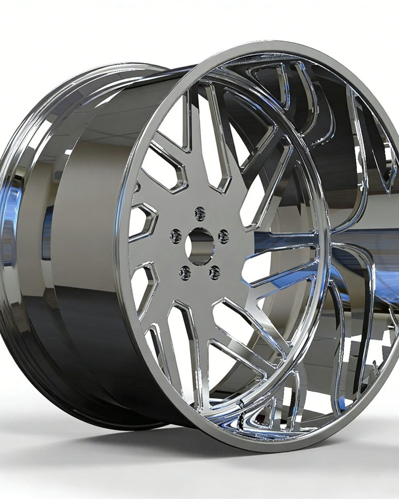 Concave Chrome 2/3 Piece 22/24/26 Inch Brushed Forged Alloy Wheels, 26 Inch Custom Chrome Rim Design