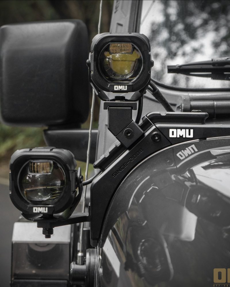 OMU Genesis A-pillar Dual Light Mount For Jeep Wrangler JL4xe