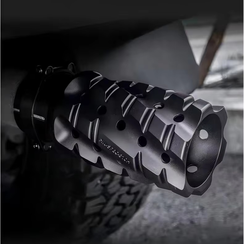 Decorative Exhaust Muffler Tip for Wrangler JK 2007-2017Aluminium Magnesium AlloyTail Pipe Cover 4x4 Accessories