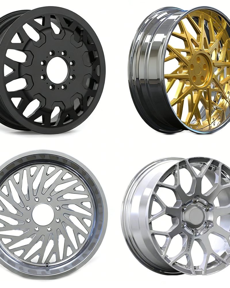 Deep Concave Chrome Forged Wheels, 2/3 Piece Combo Design, 22/24/26 Inch Optional, Custom Rim Style Supported