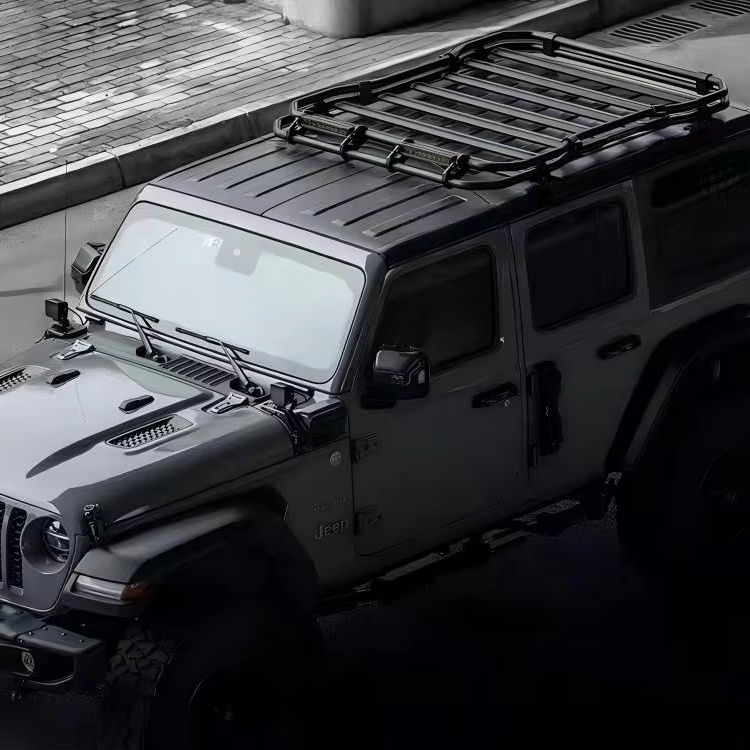 Double Layer Car Roof Rack, High Strength Aluminum Alloy, Full Mechanical Splicing Roof Luggage Basket for Offroad Vehicles