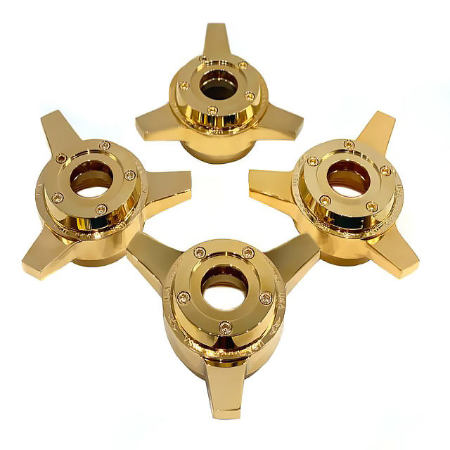 Durable 3-Prong Hub Caps, 2/3 Bar Fixed Structure for Lowrider Anti-Drop Modification