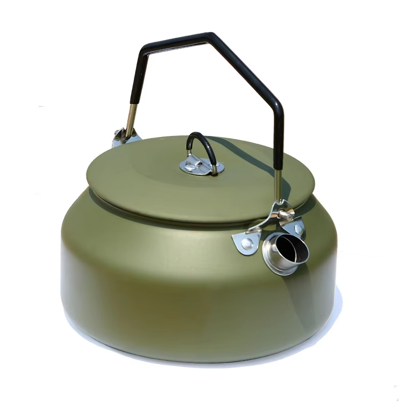 Eco-Friendly Minimalist Design Outdoor Teapot 304 Stainless Steel Portable Tea Brewing Self-Driving Camping Food-Grade Tinglan