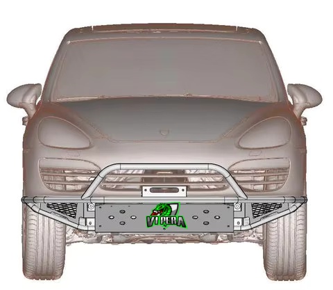 For Cayenne Gen 2 958.1 Half Height Tubular Offroad Front Bumper New Condition