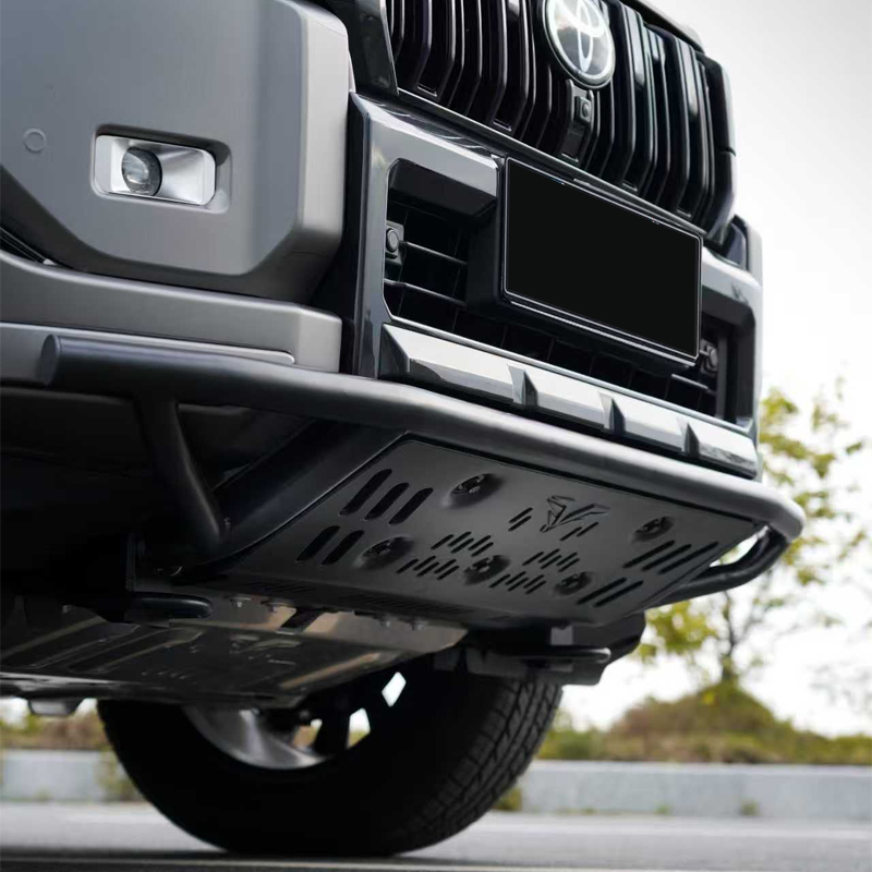 Front Bumper Guard 2-Piece Set Carbon Steel for Toyota Land Cruiser 250 LC250 VX Sand Shovel Off-Road Bull Bar