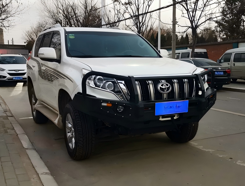 Heavy Duty Off Road Modified Front Competition Bumper With Winch Mount D-ring for Prado LC150 2018 Steel Front Bull Bar