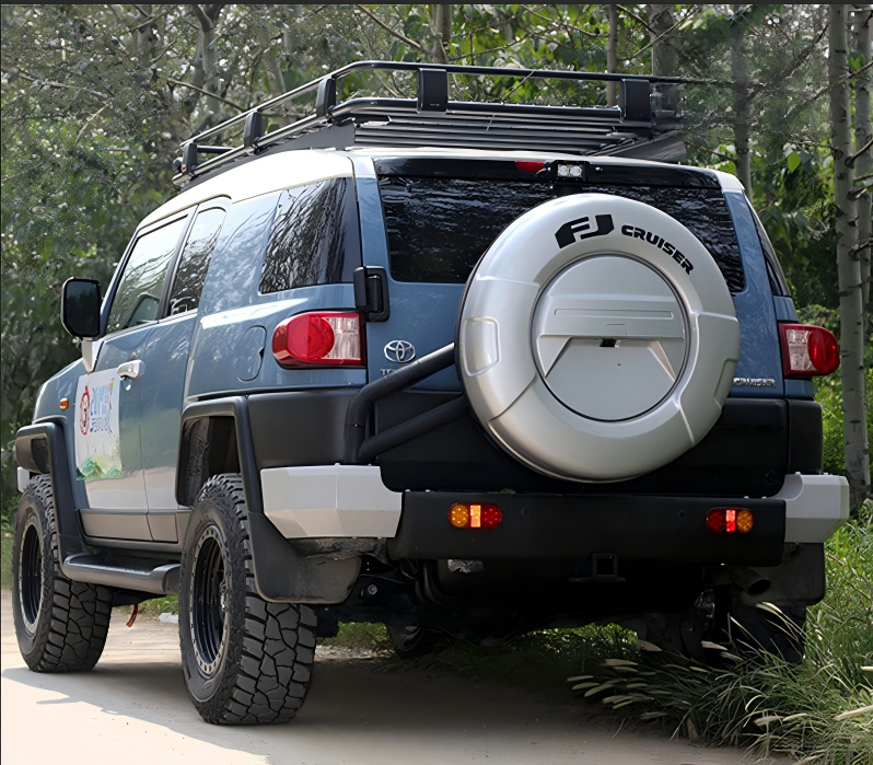 Heavy Duty Rear Bumper Guard for FJ Touring Reinforced Steel Off Road Back Bumper With Tow Hitch Mount