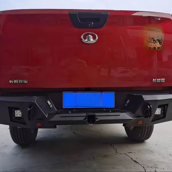 Heavy Duty Rear Bumper Guard for Great Wall POER Pickup Off-Road Replacement Steel Anti-Collision Bumper