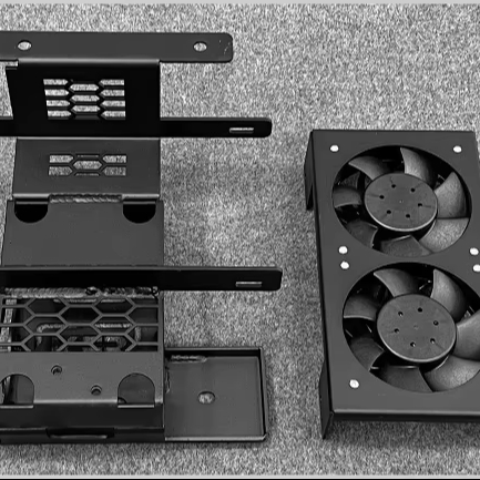 New Steel Nitrogen Tank Fan Bracket for 4500/5500 Pickup Truck (Black) Retrofit/Upgrade