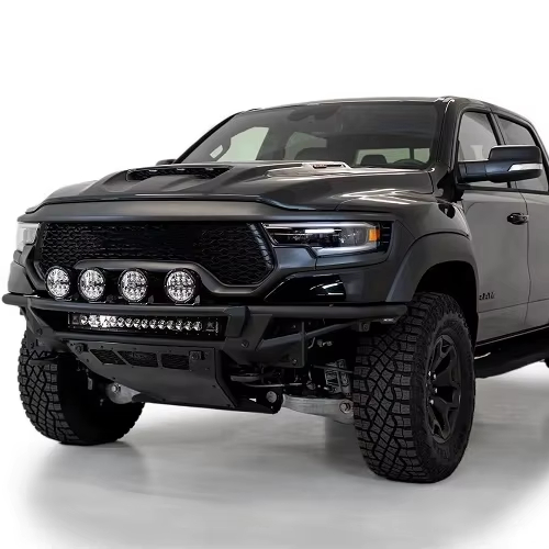 New Steel Black Front Bumper for ProMaster Pickup Truck-Performance-Oriented Retrofit/Upgrade