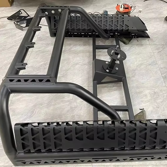 New Steel Gantry for 2500 Pickup Truck-Front/Rear Bumper Retrofit/Upgrade (Black)