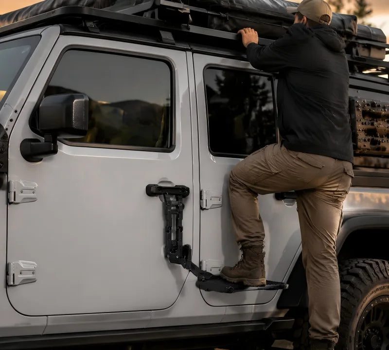 Jeep Door Hinge Step for Roof Rack Access | Maiker Auto