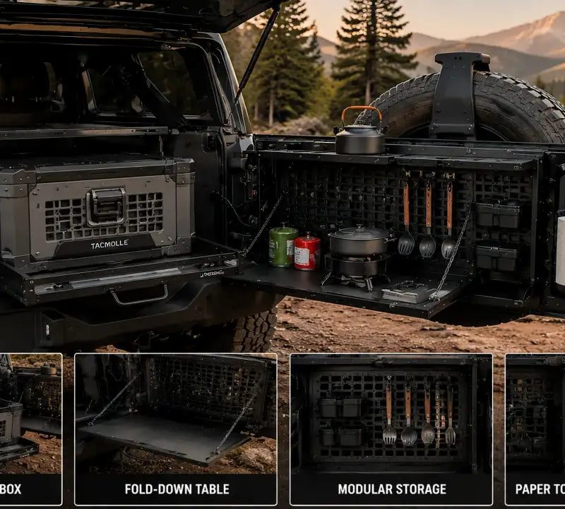 Jeep Tailgate Storage Guide: Cargo Basket & Storage Box | Maiker Auto