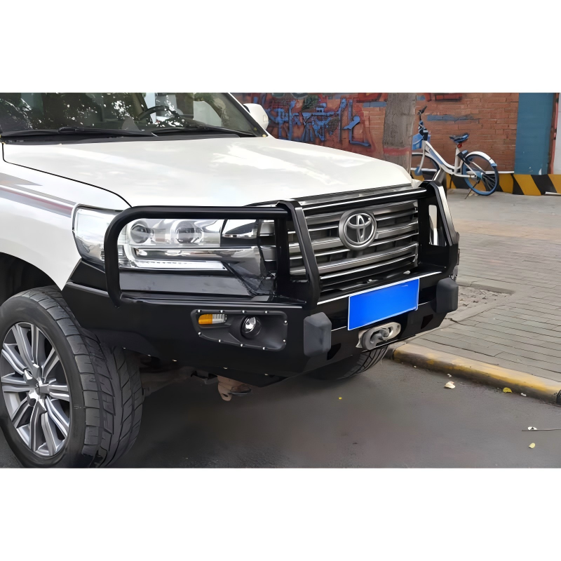 LC200 Aftermarket Front Protective Bumper Offroad Crash Bar With Auxiliary Lamp Positions