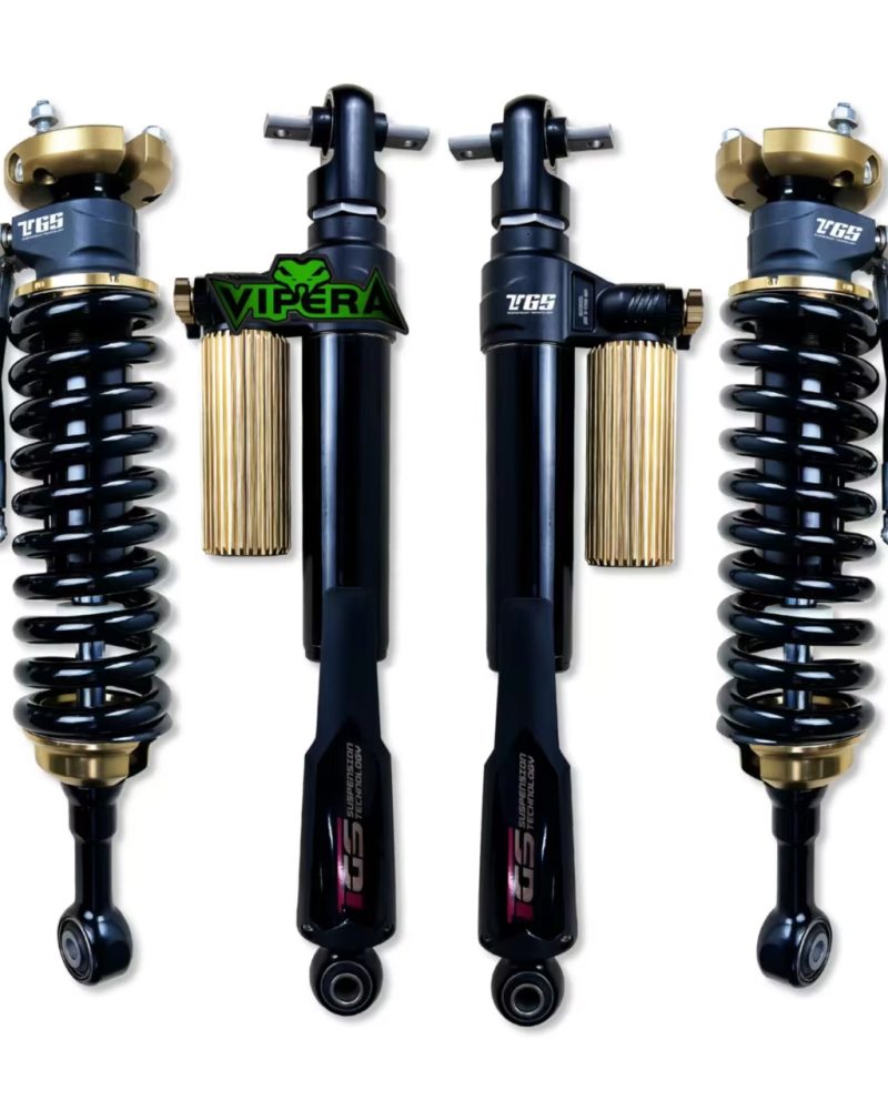 LC200 Dual-Circuit Bidirectional Adjustable Nitrogen Shock Absorber 2-3.5" Lift Kit Body Control Fits All Roads Protects Parts