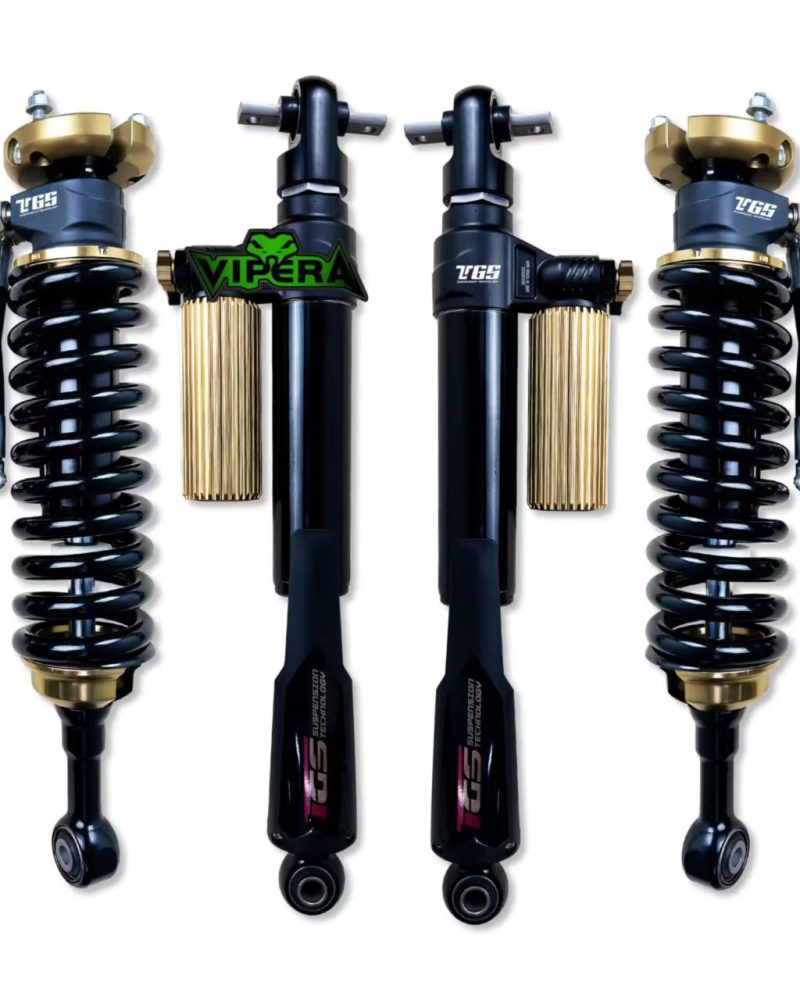 LC300 Dual-Circuit Bidirectional Adjustable Nitrogen Shock Absorber 2-3.5" Lift Kit Body Control Fits All Roads Protects Parts