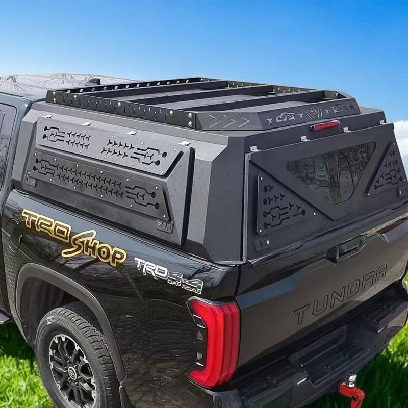 Manganese Steel Pick Truck Bed Half Height Canopy Three Door Design Heavy Duty Practical OEM Grade Quality Tough Road Style Roof