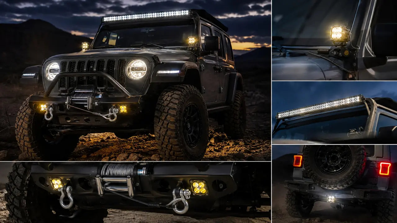 Best A-Pillar Spotlights & Ditch Lights Guide for Off-Roading | Maiker