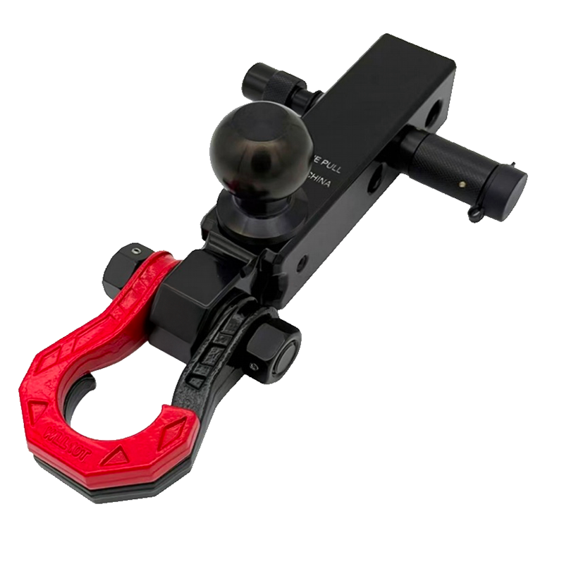 New Aluminum Alloy 3-Hole Square Trailer Arm Full Kit Ball Head Anti-Loosening Device Lock High-Strength Split Shackle