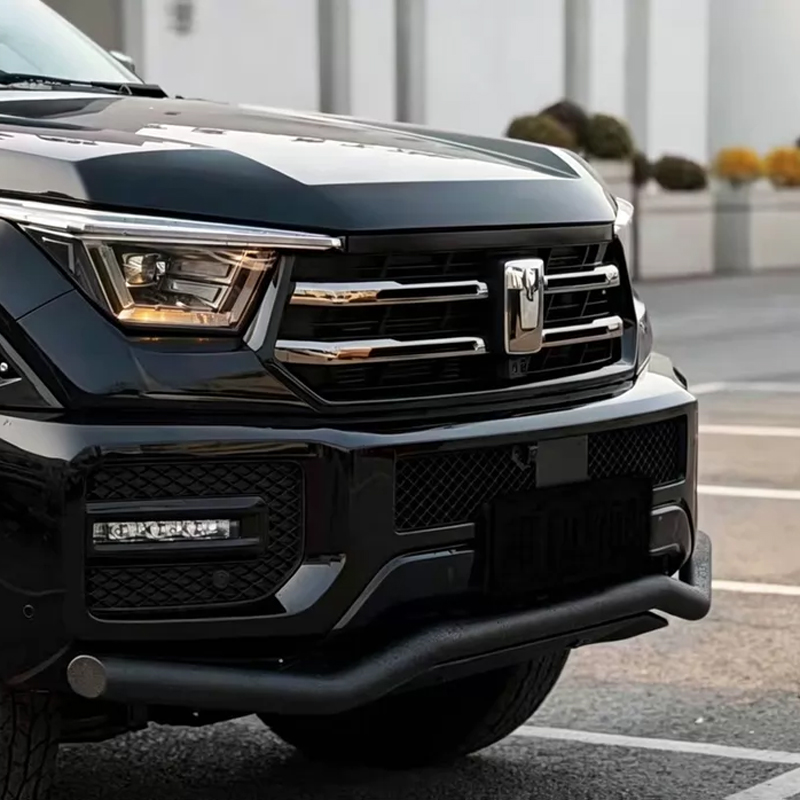 New Front Bumper Straight Short Bull Bar Carbon Steel Black Powder Coated for GWM Tank 400 2026 Off-Road 4x4 Protection