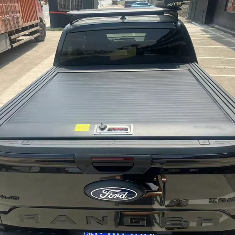 New Offroad Single Slot Aluminum Alloy Tonneau Cover Sliding Anti-theft Fit Ranger Pickup Cargo Bed Exterior Lightweight